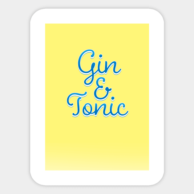 Gin and Tonic Sticker by nickemporium1
